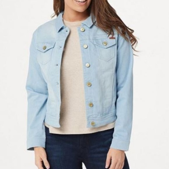 Isaac Mizrahi Live Light Wash Jean Jacket Size 14 - Picture 1 of 12